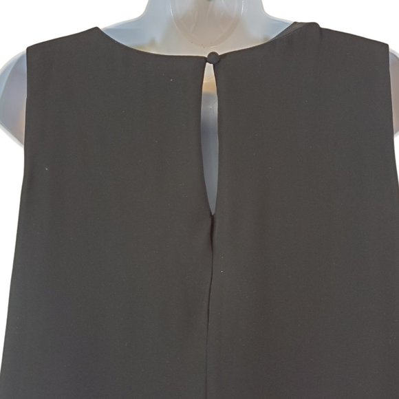 VINCE CAMUTO Embellished Neck Chiffon Hi Low Dress   Size 6 - Picture 8 of 12